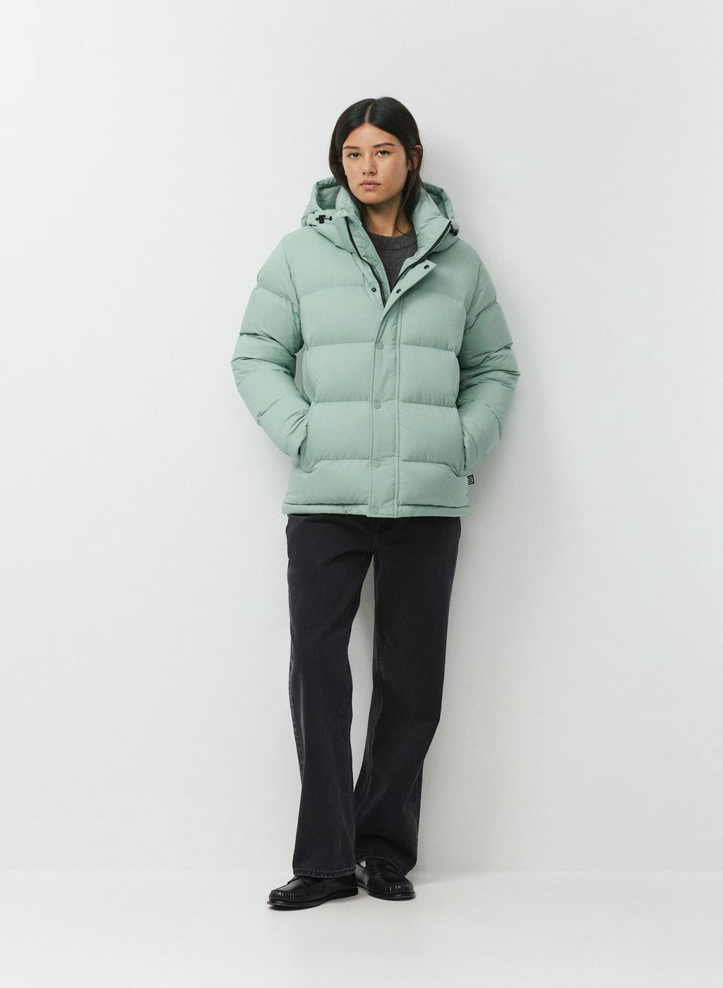 Long Down Puffer Jacket - Blue