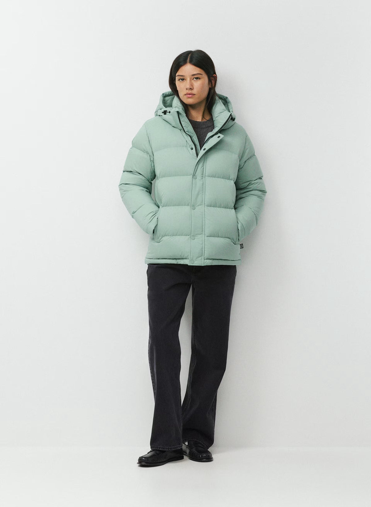 Long Down Puffer Jacket - Blue