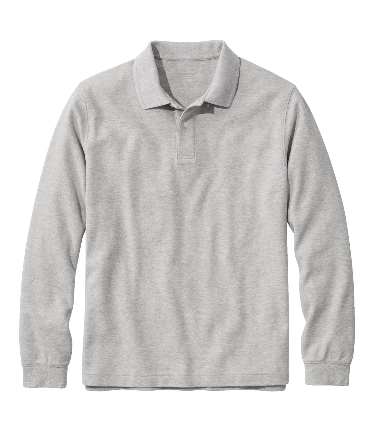 Men's Long-Sleeve Cotton Pique Polo - Lavender