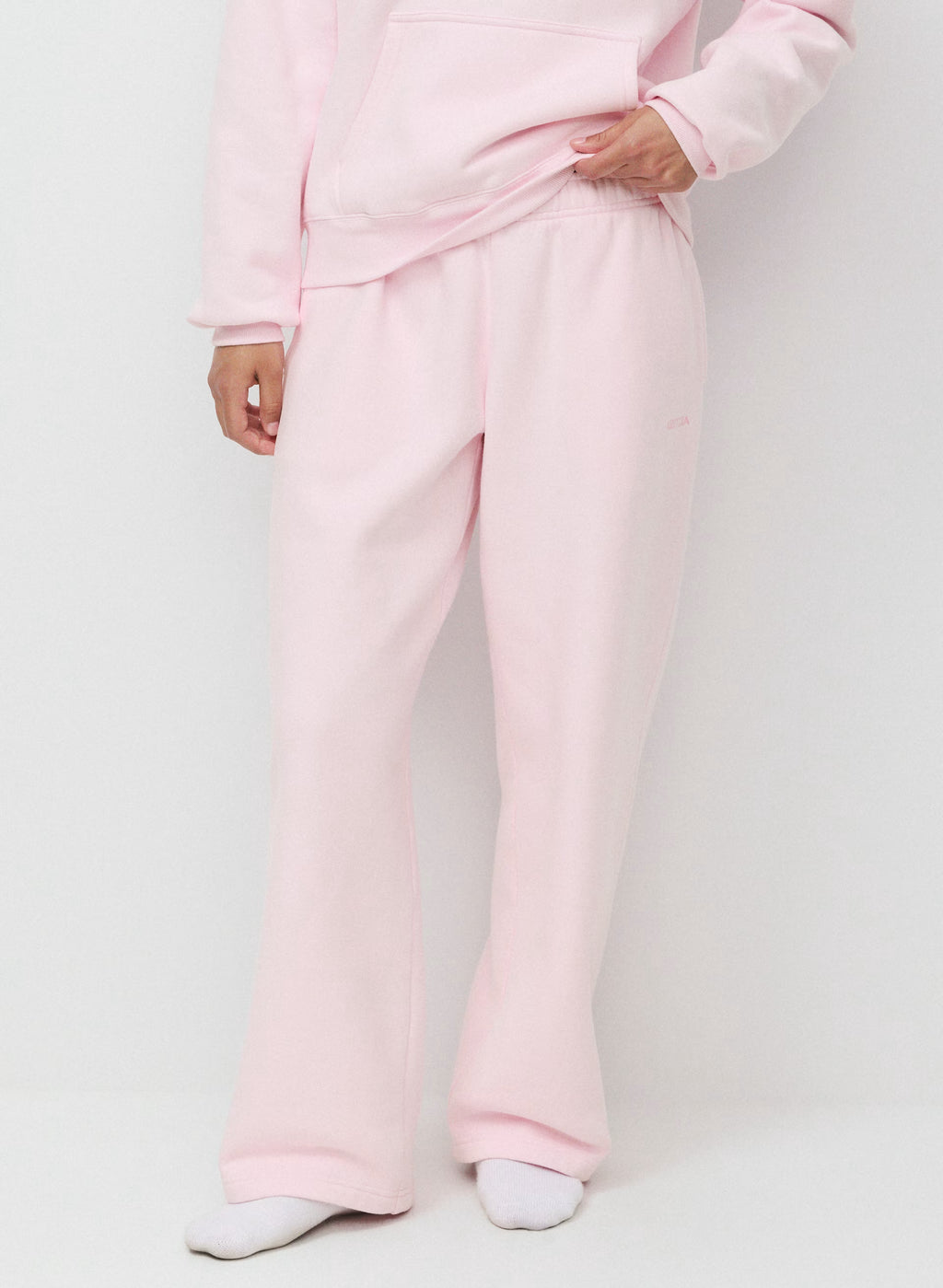 Straight-Leg Fleece Sweatpants - Yellow
