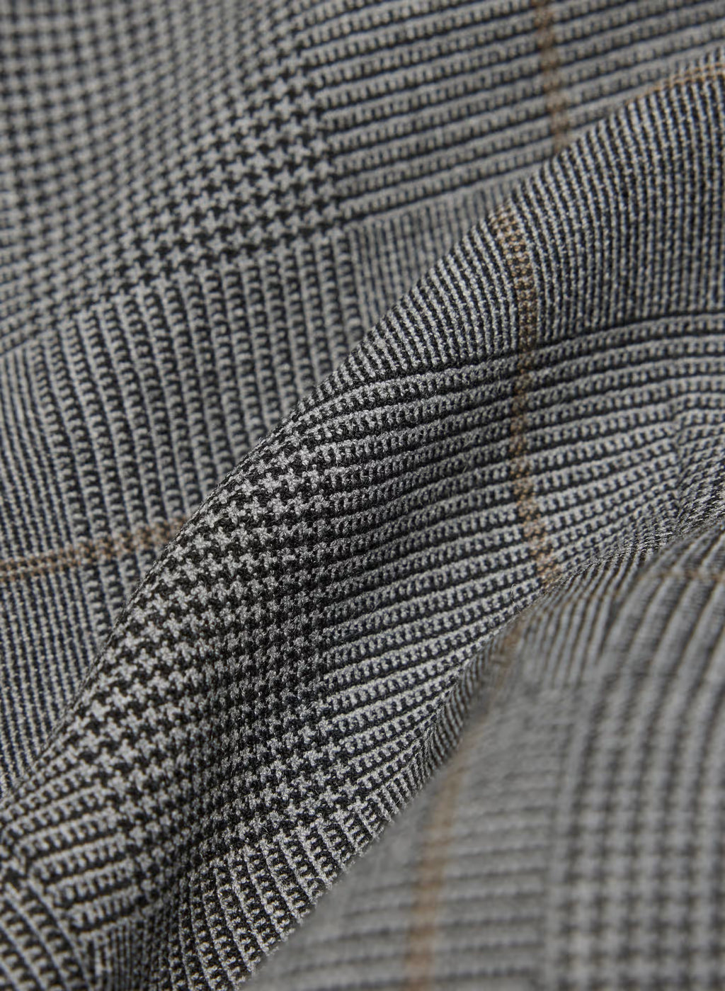 Single-Breasted Stretch Blazer - Brown Check