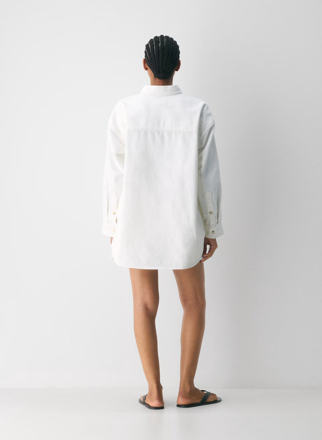 Oversized Hemp Blend Denim Shirt - Indigo