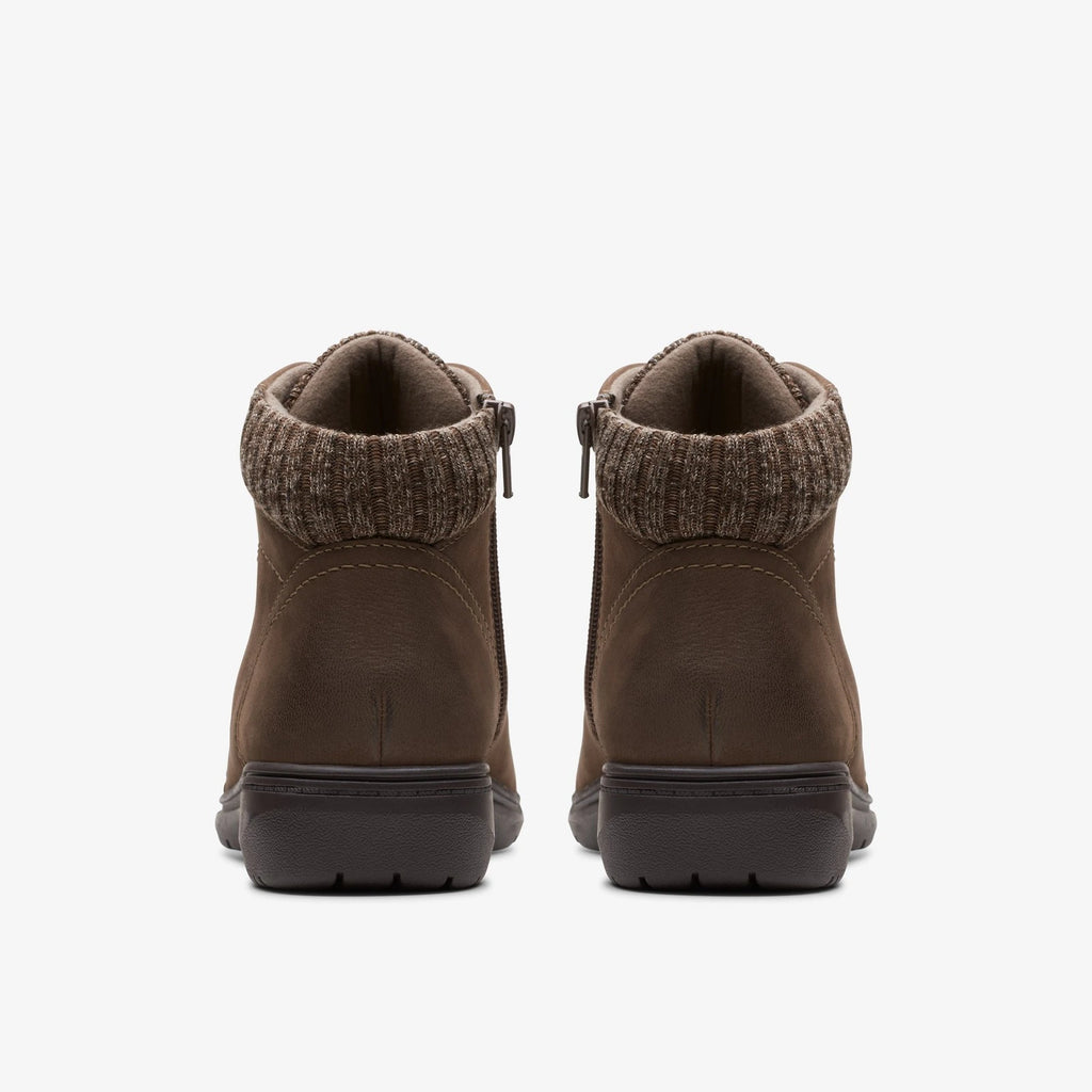 Nubuck Lace-Up Ankle Boot - Taupe
