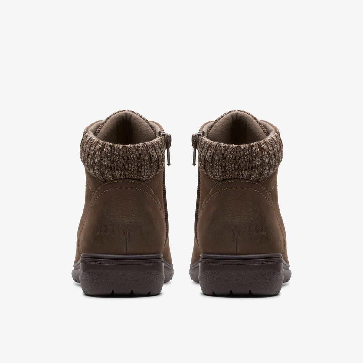 Nubuck Lace-Up Ankle Boot - Taupe