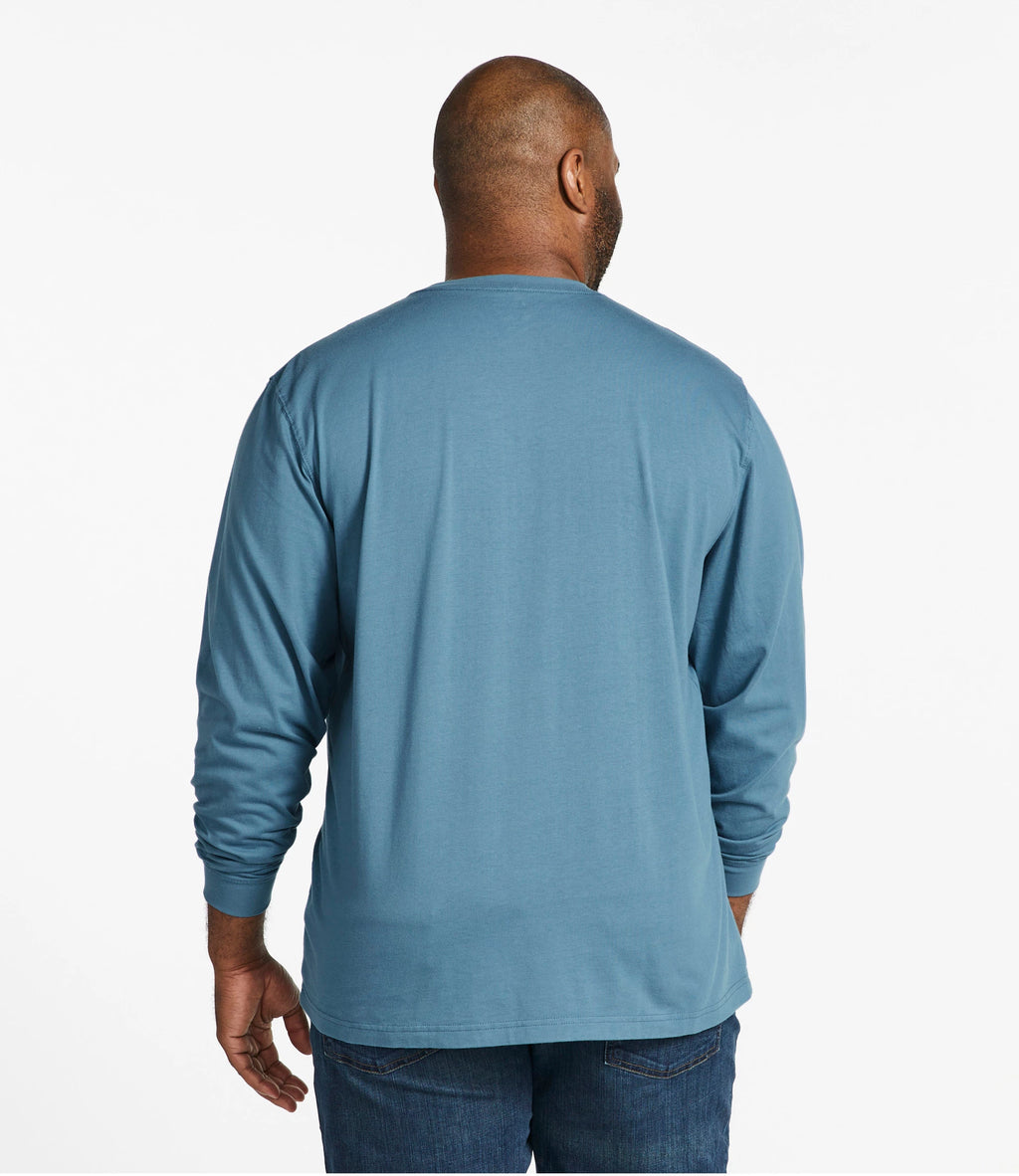 Men's Long-Sleeve Cotton Crewneck T-Shirt - Black