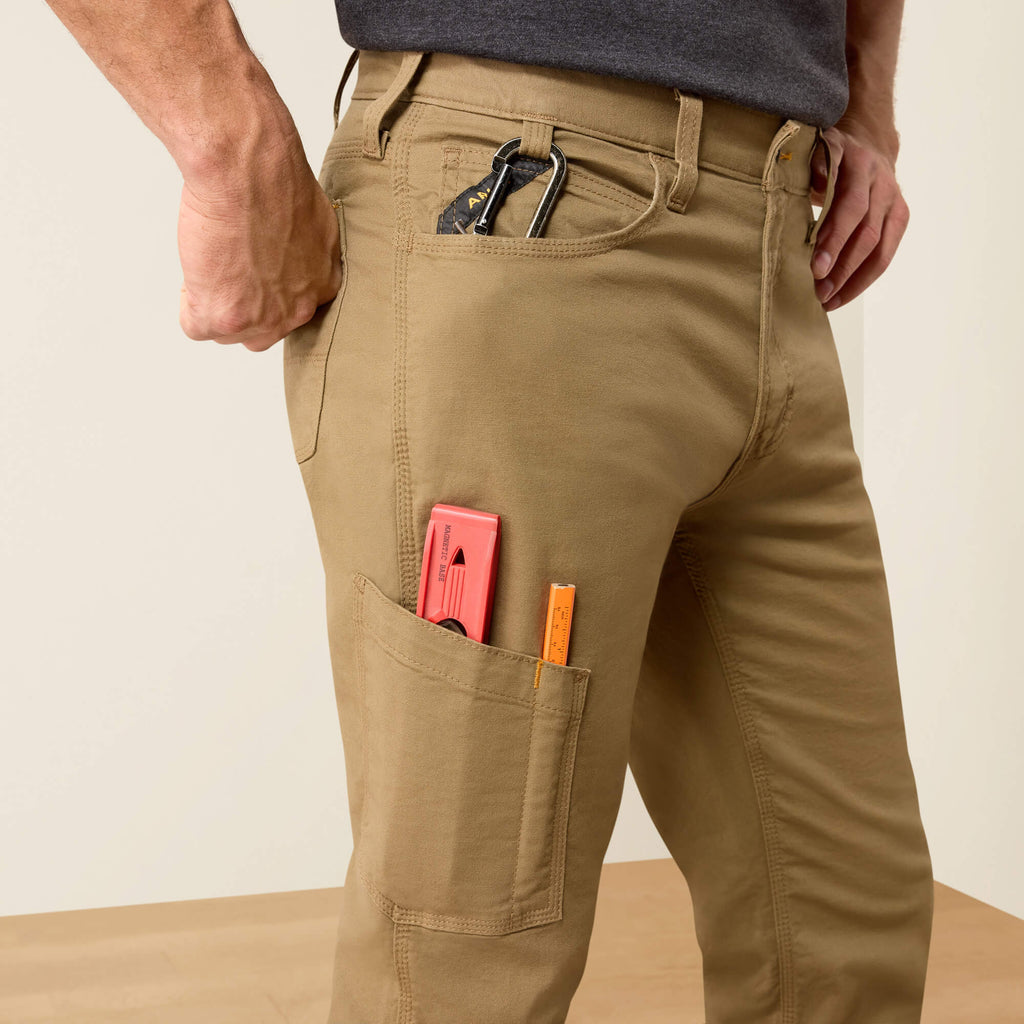 Men's Relaxed Stretch Canvas Work Pants - Khaki