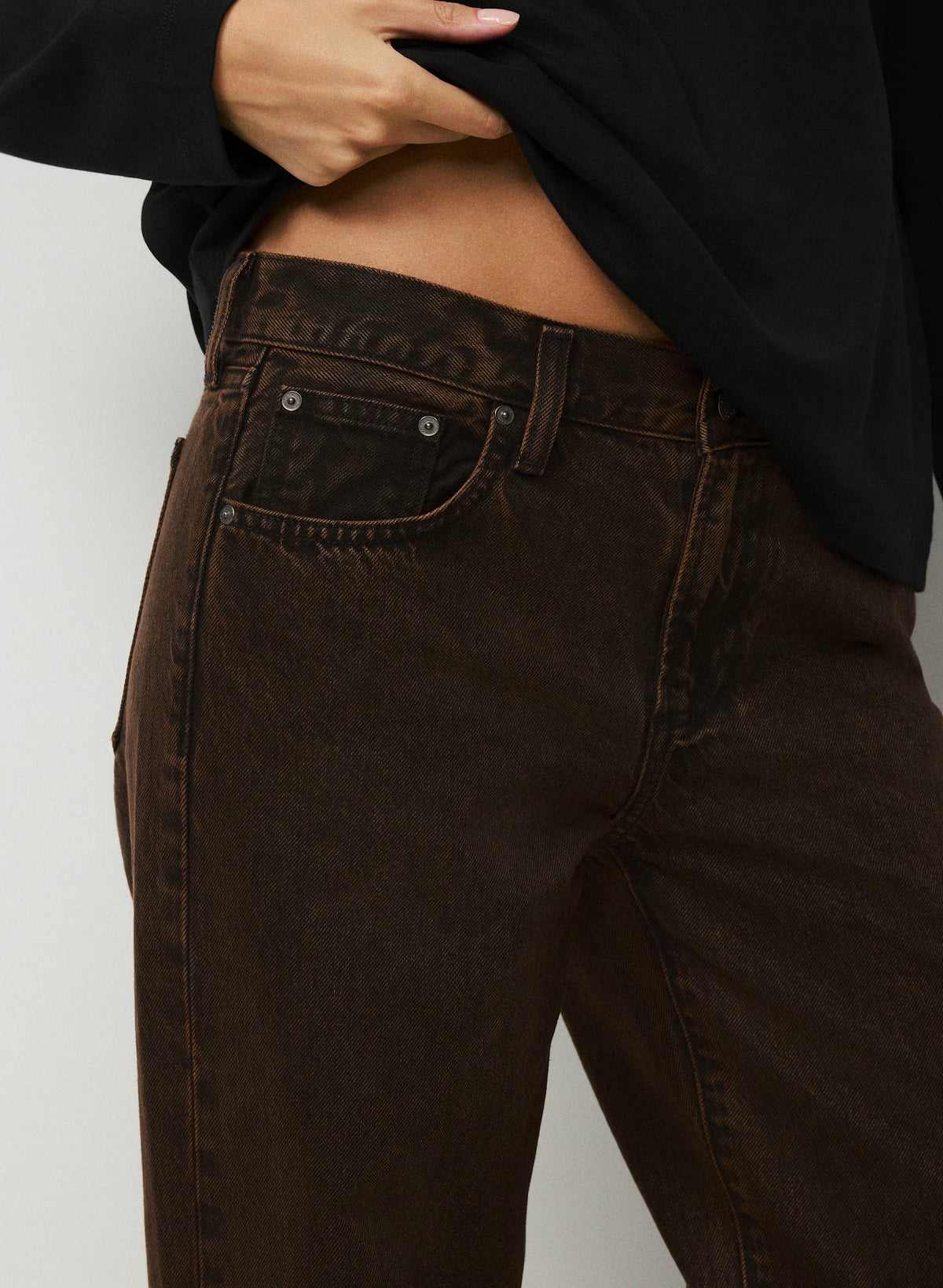 Low-Rise Wide-Leg Jeans - Dark Blue