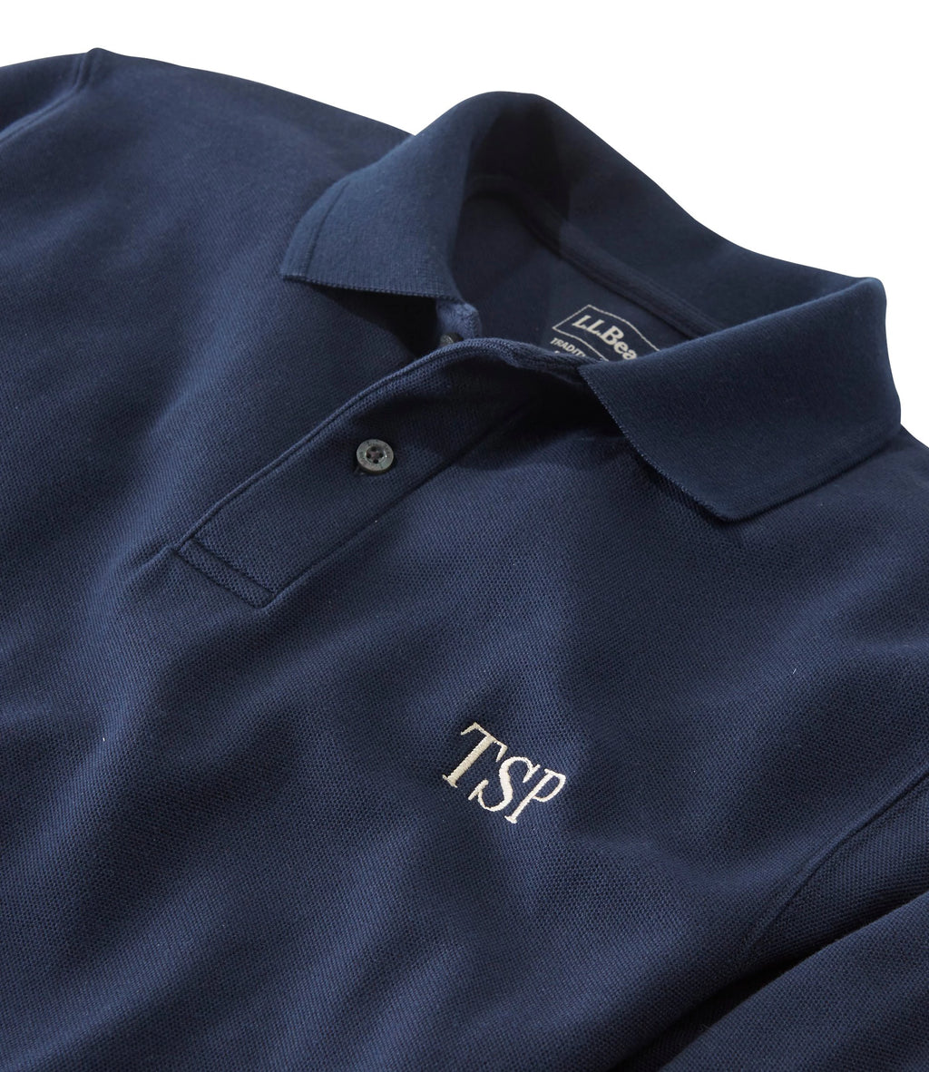 Men's Long-Sleeve Cotton Pique Polo - Lavender