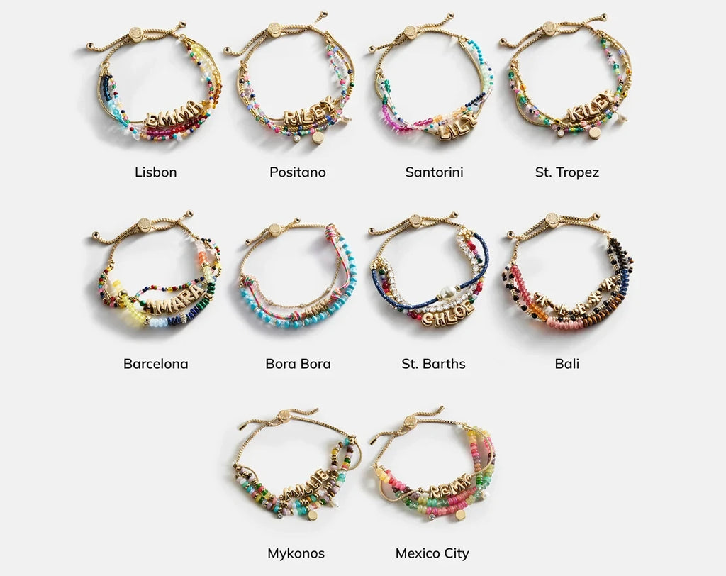 Personalized Three-Strand Beaded Bracelet
