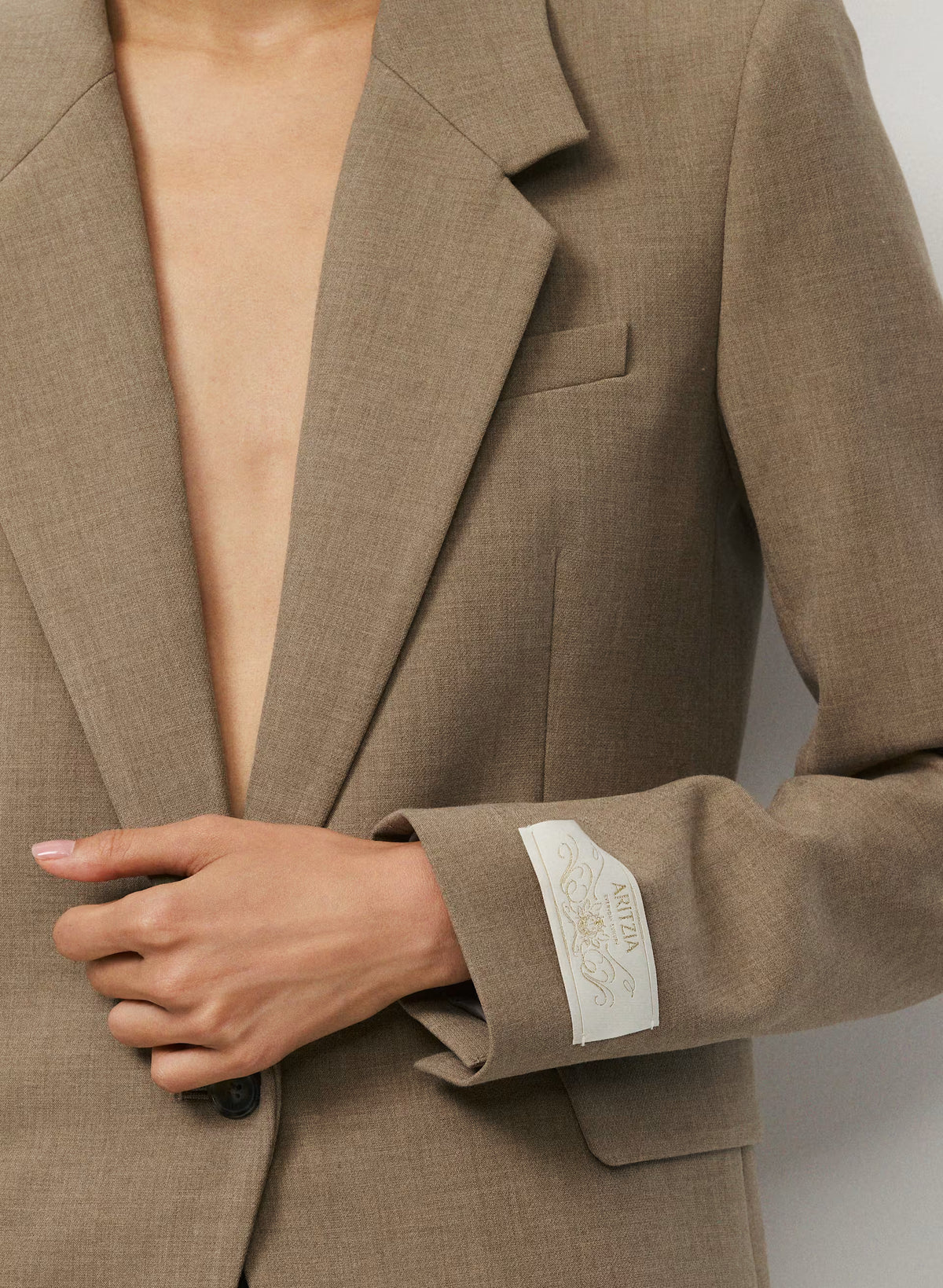 Single-Breasted Stretch Blazer - Check