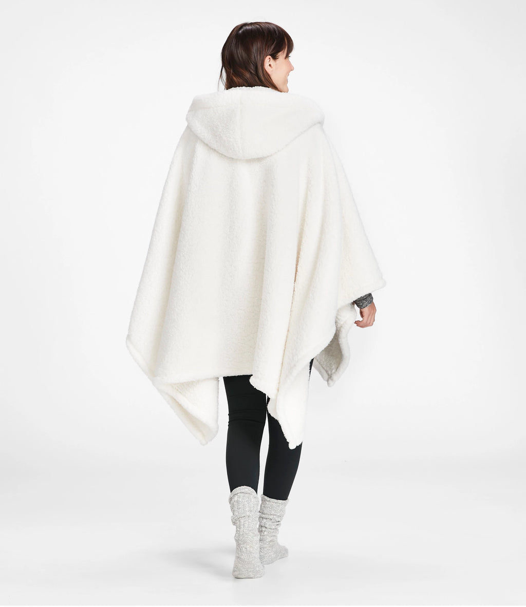 Hooded Sherpa Wearable Throw - Gray