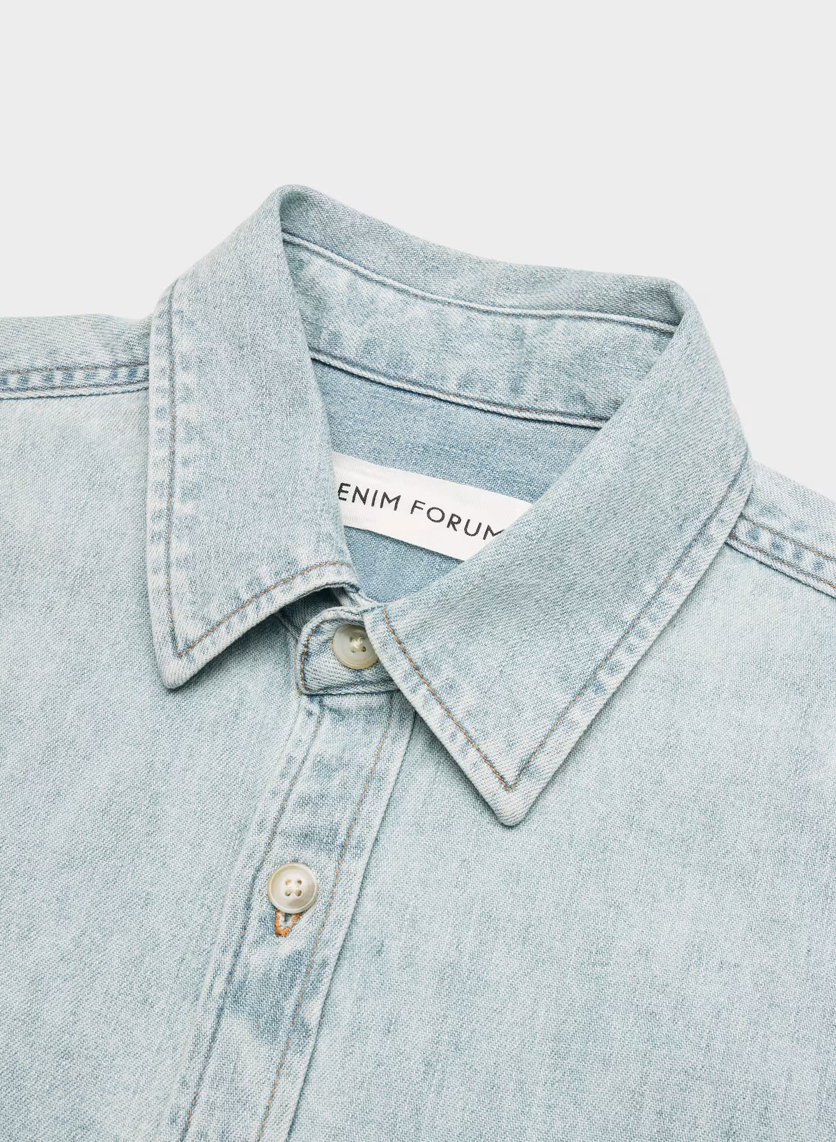 Oversized Hemp Blend Denim Shirt - Indigo