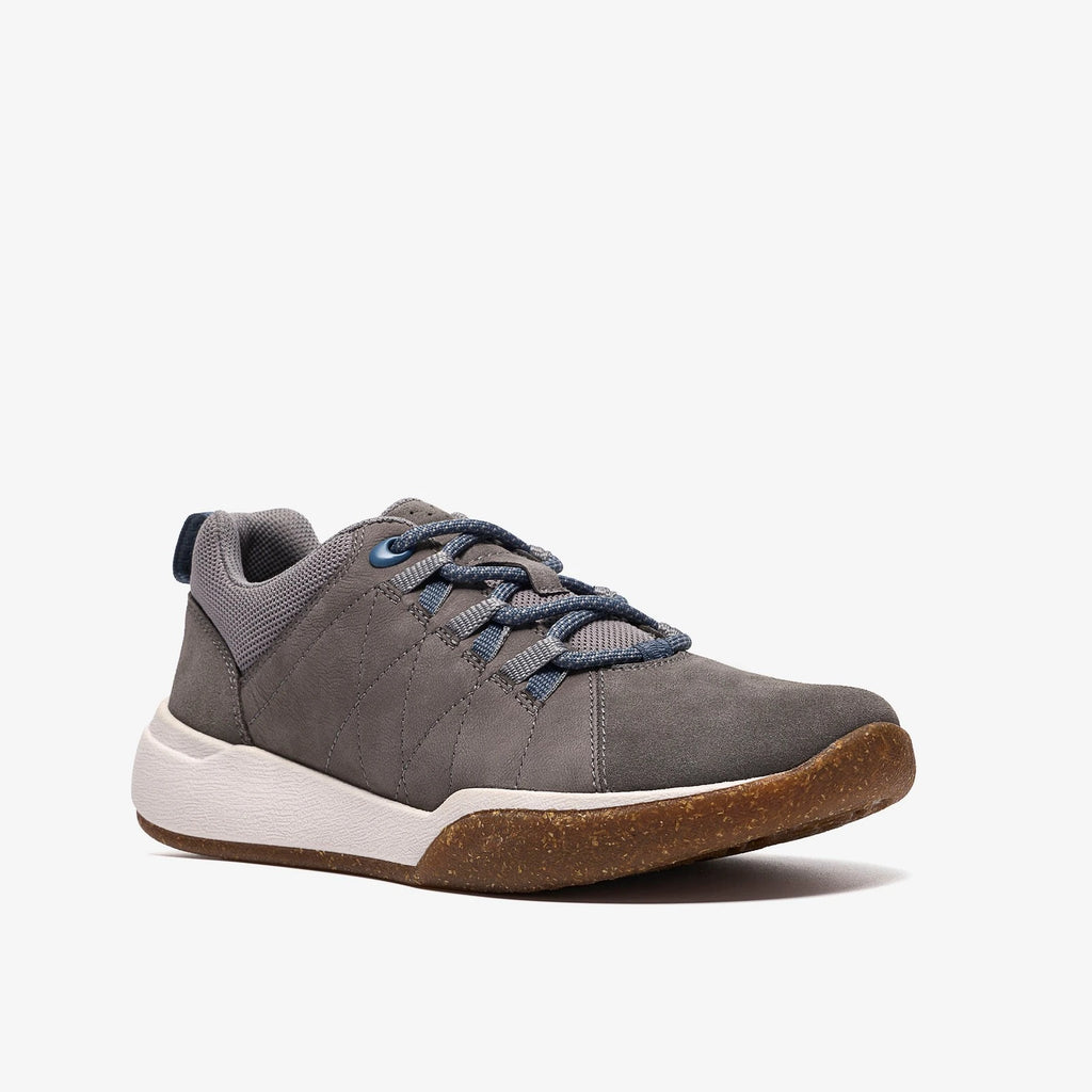 Water-Resistant Nubuck Lace-Up Shoe - Dark Grey