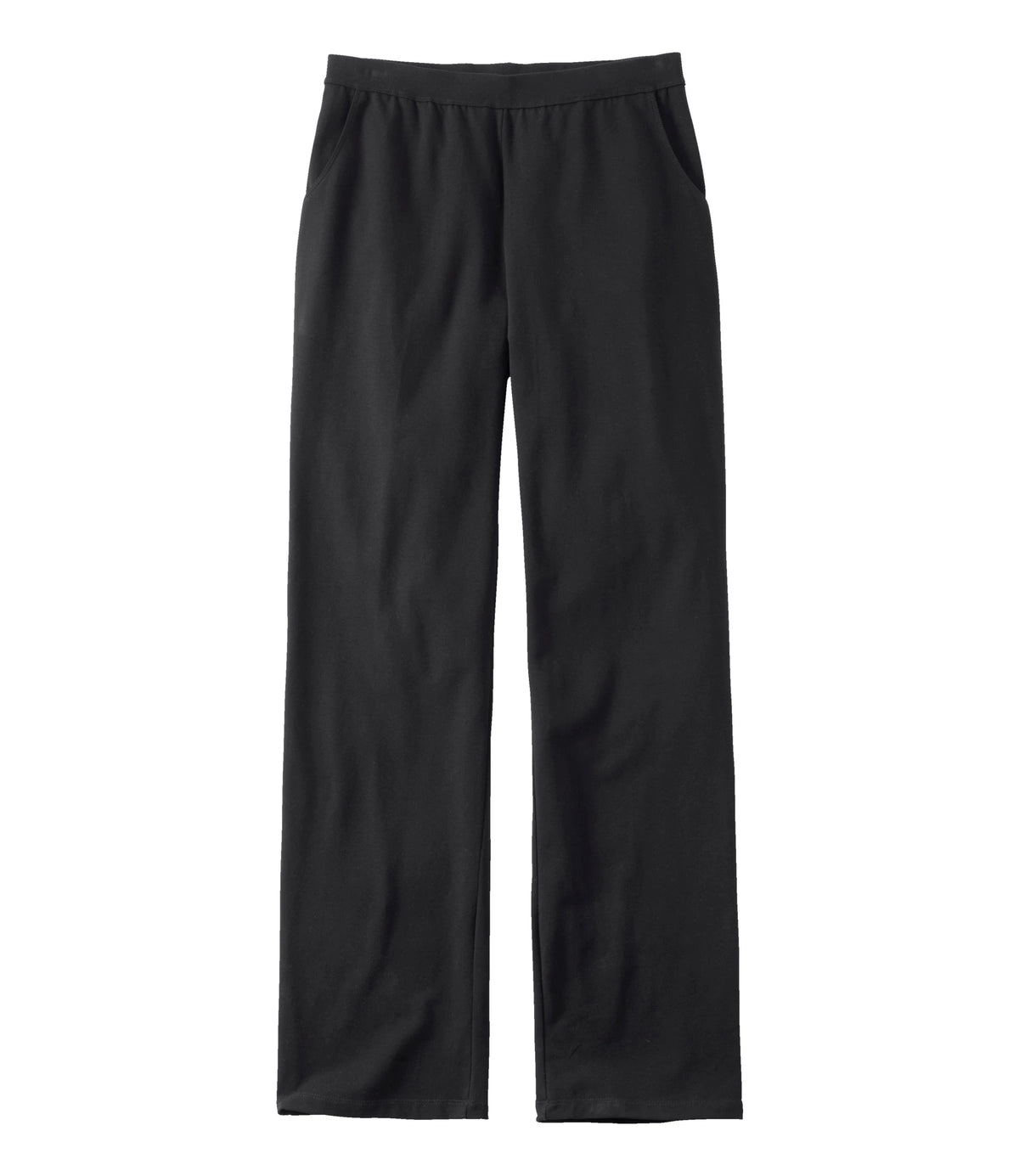 Women's High-Rise Straight-Leg Knit Pants - Black