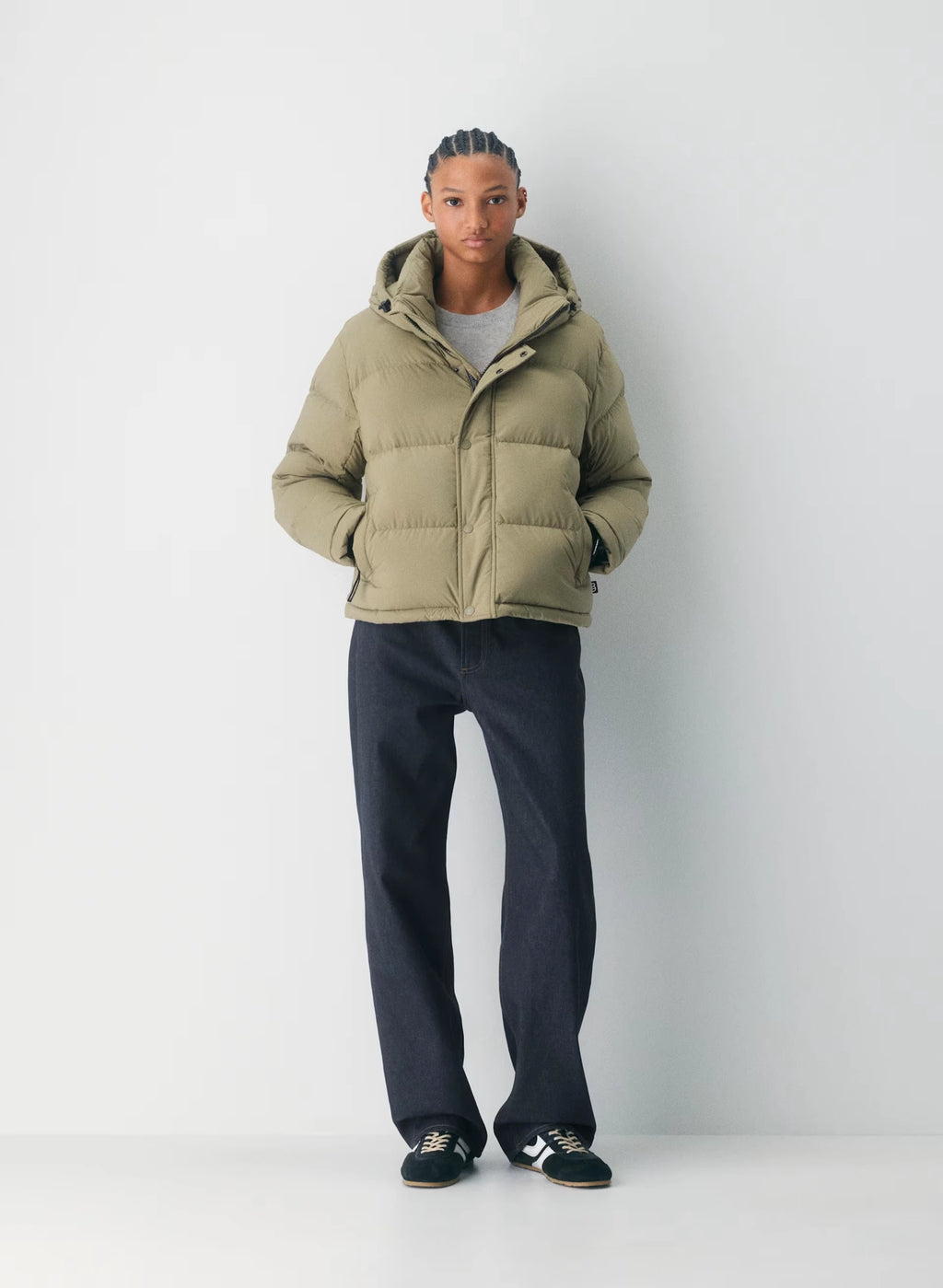 Short Down Puffer Jacket - Blue