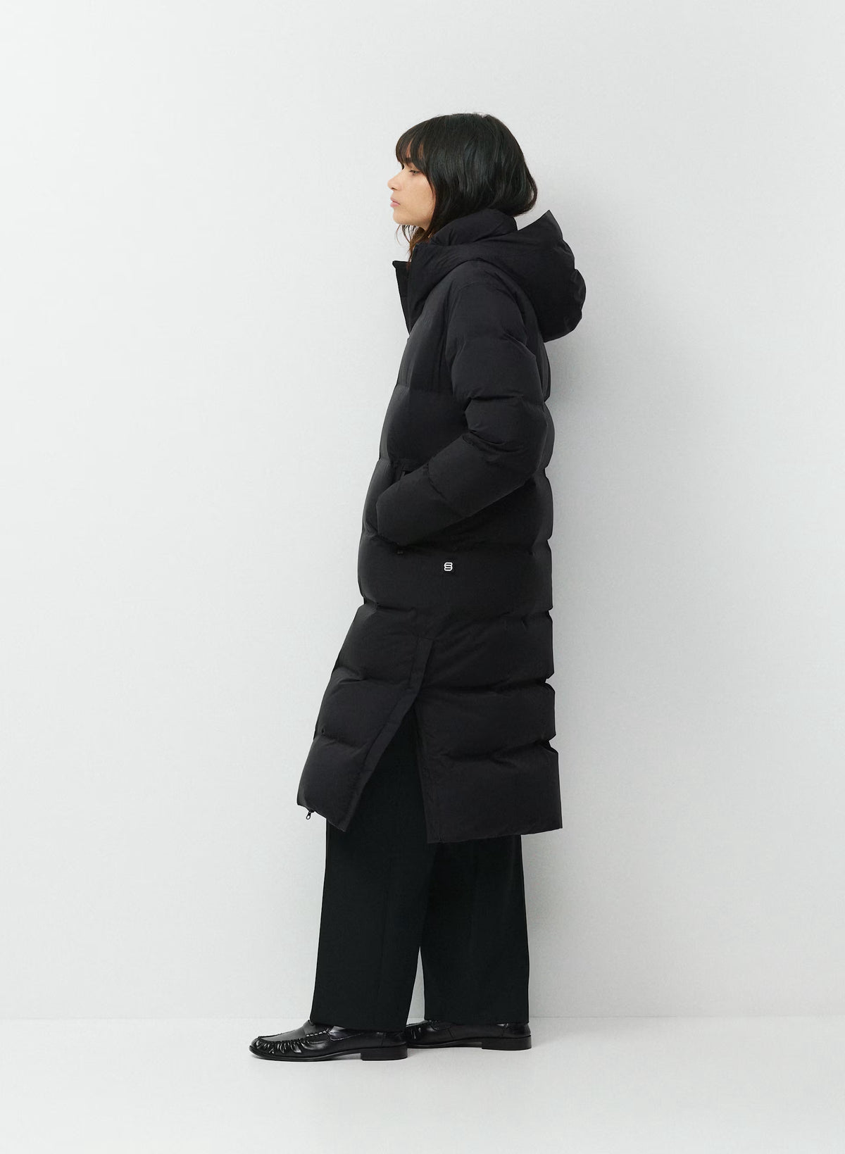 Waterproof Long Down Puffer Coat - Gray