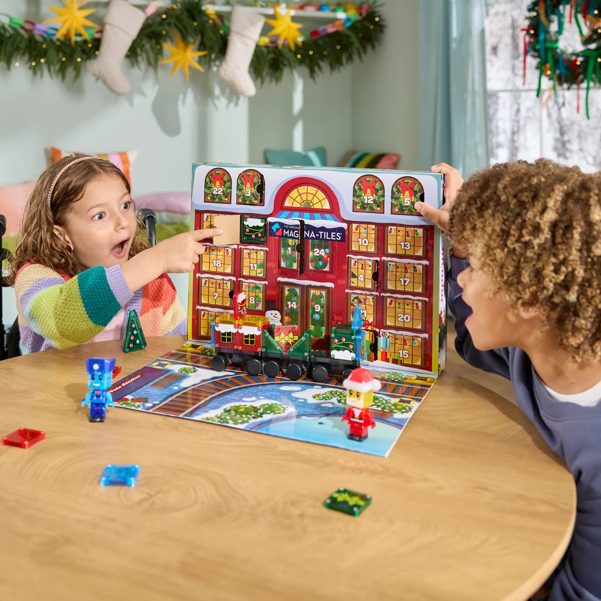 34-Piece Holiday Magnetic Building Calendar