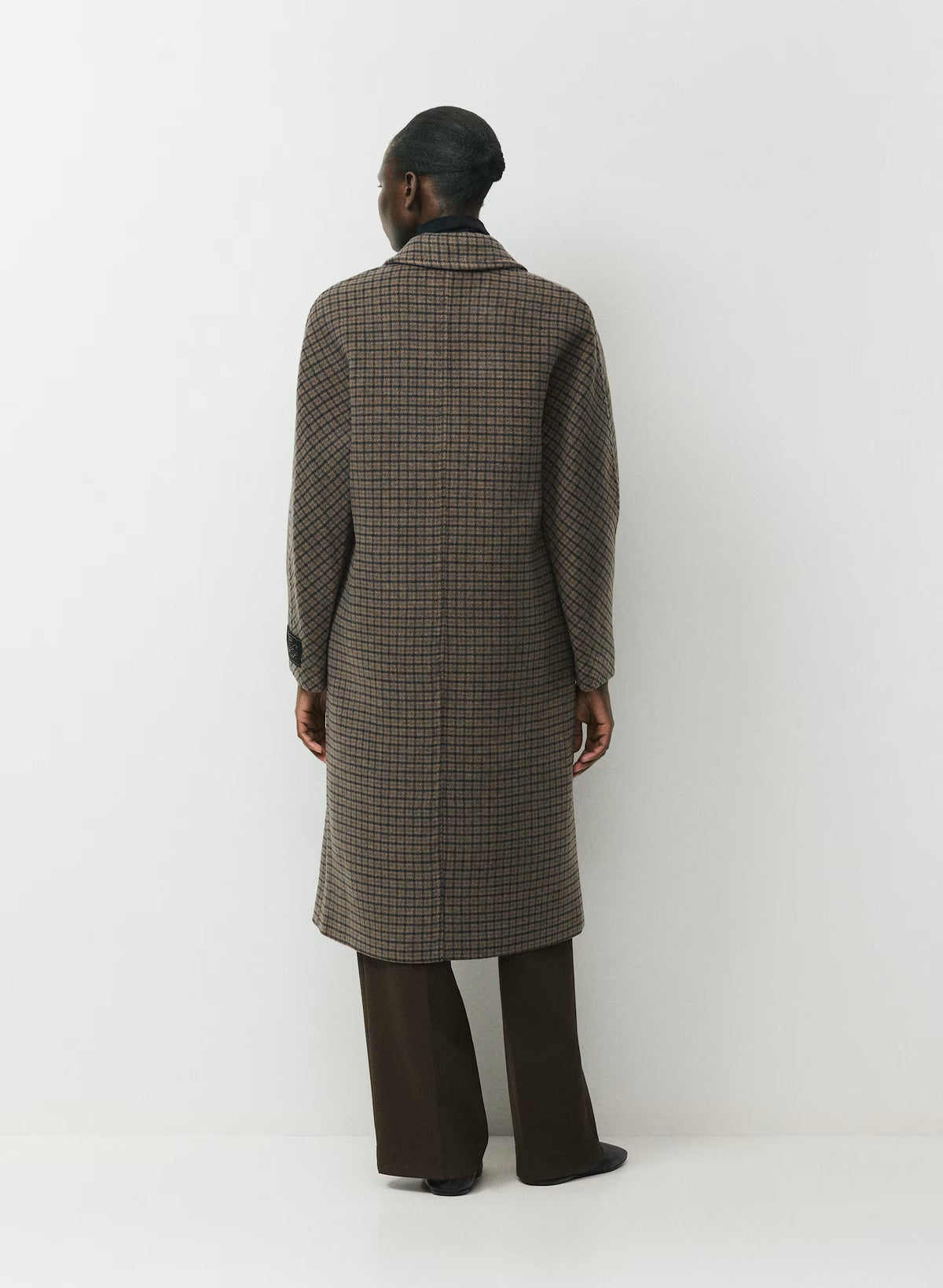 Double-Breasted Wool Cashmere Coat - Herringbone