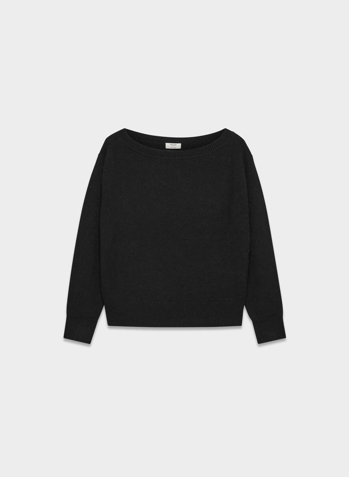 Cashmere Boatneck Sweater - Heather Gray