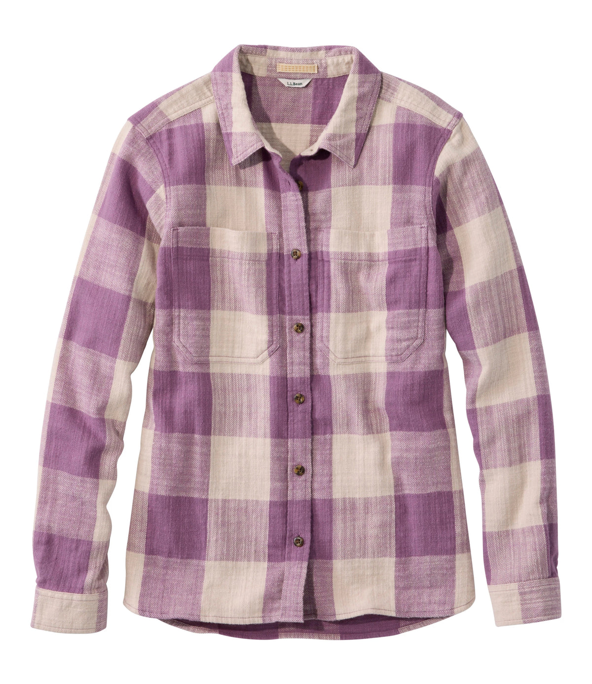 Women's Brushed Cotton Flannel Shirt - Natural