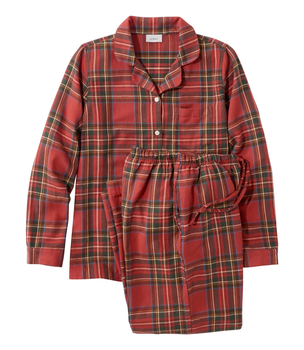 Women's Plaid Cotton Flannel Pajama Set