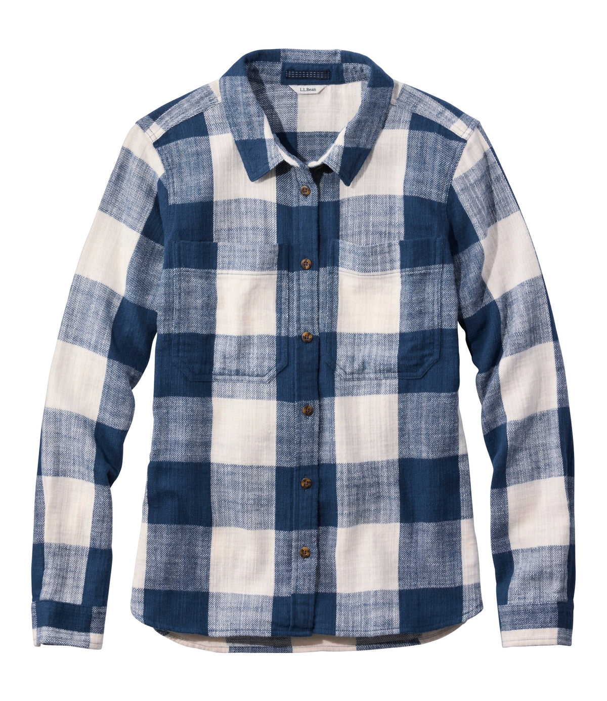 Women's Brushed Cotton Flannel Shirt - Natural