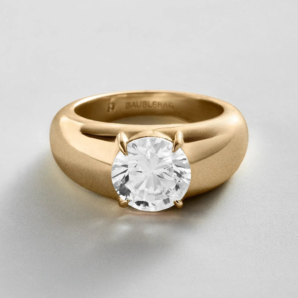 Custom Gold-Plated Birthstone Band Ring