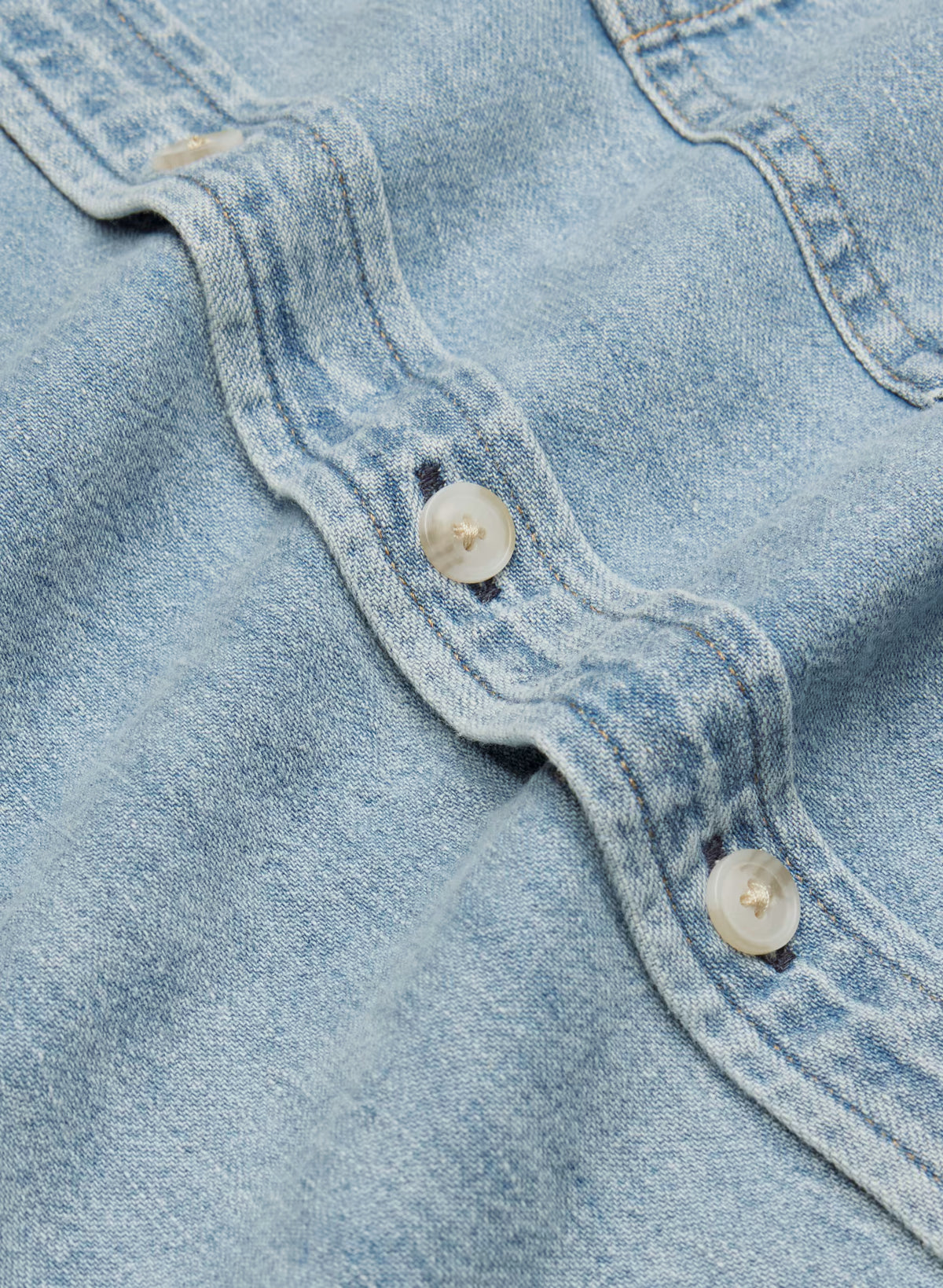 Oversized Hemp Blend Denim Shirt - Indigo