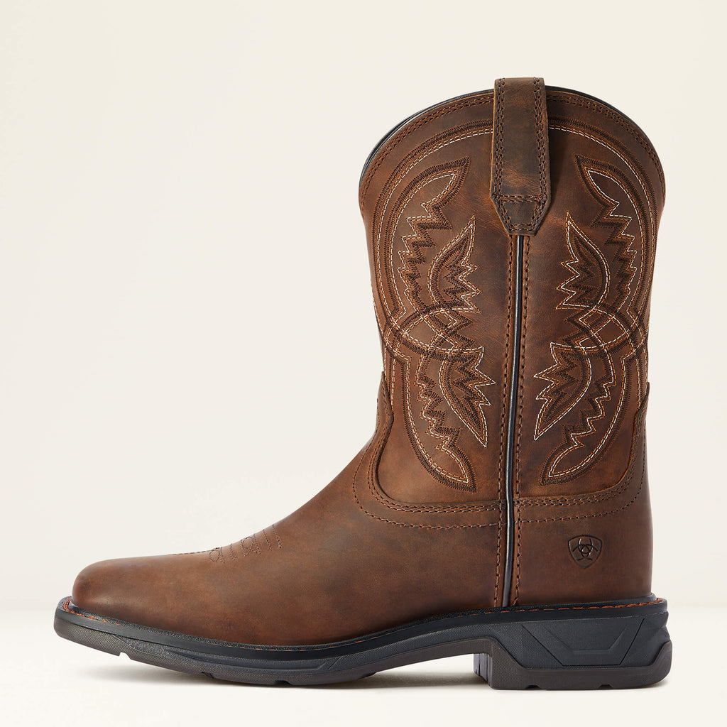 Kids' Wide Square Toe Western Boots - Tan