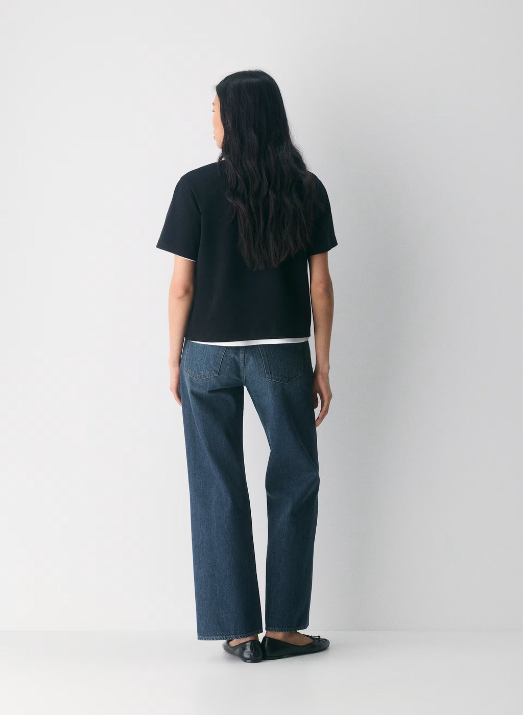 Low-Rise Wide-Leg Jeans - Dark Blue