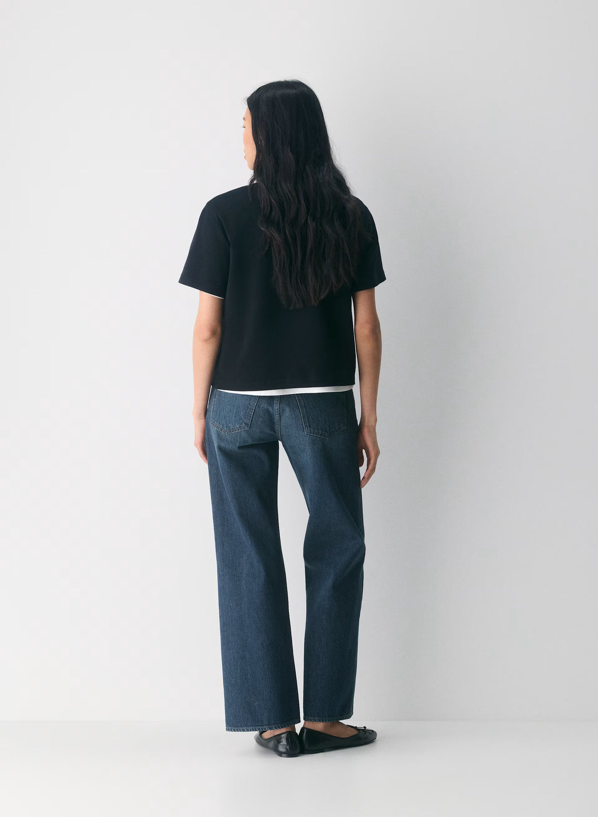 Low-Rise Wide-Leg Jeans - Dark Blue
