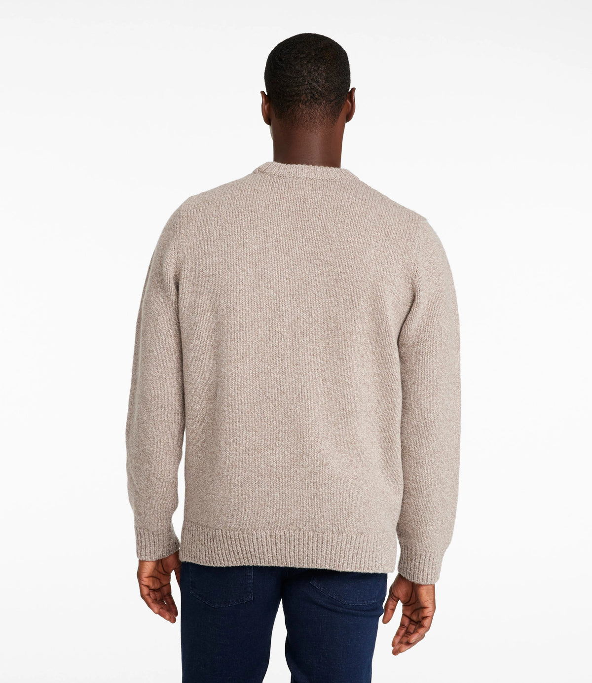 Men's Lambswool Crewneck Sweater - Rosewood