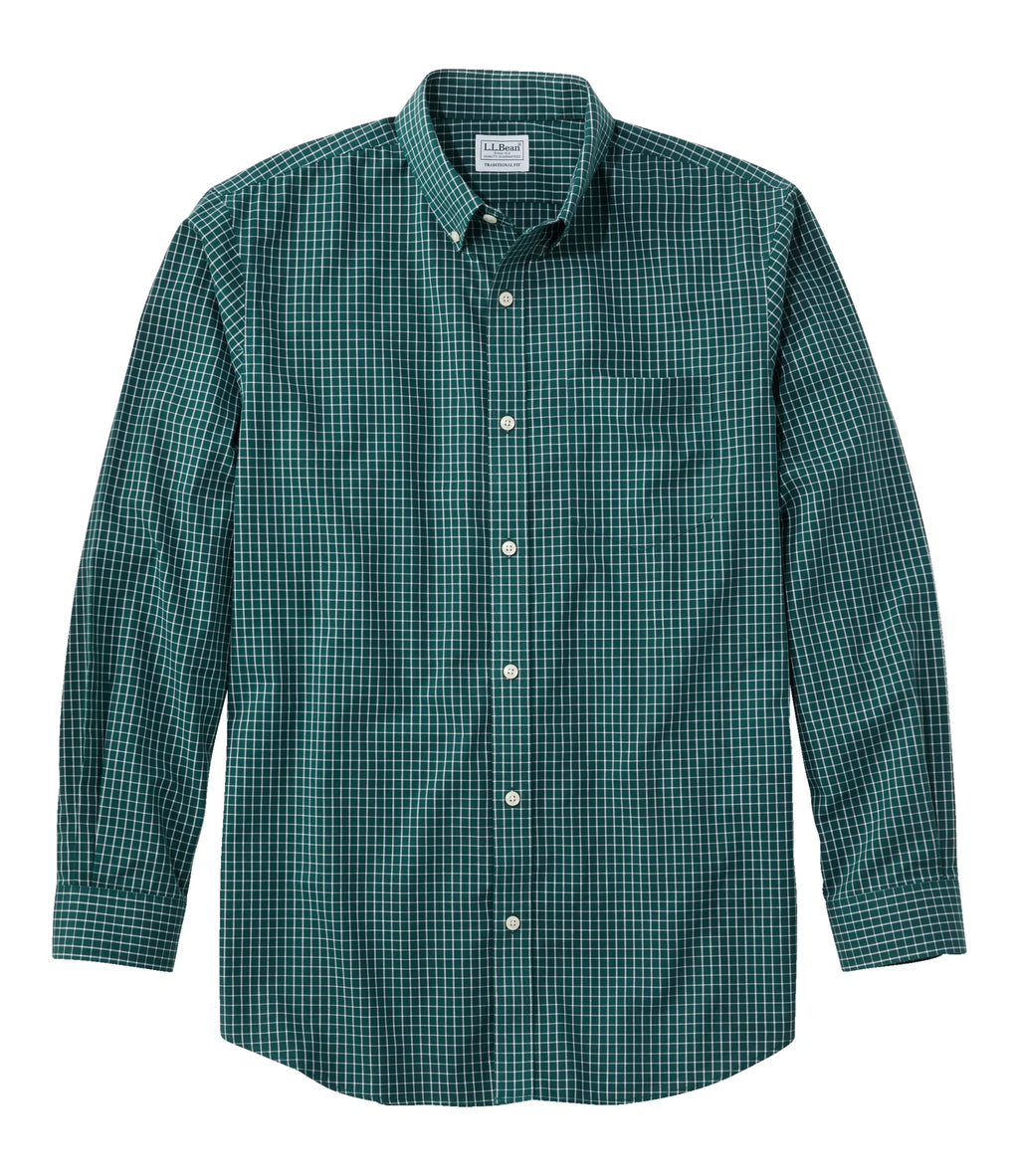 Men's Cotton Check Button-Down Shirt - Light Gold