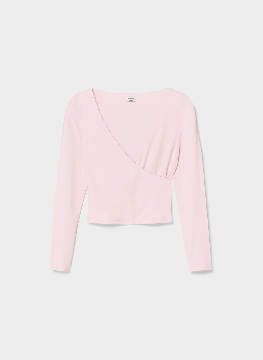 Long-Sleeve Modal Wrap Top - Navy