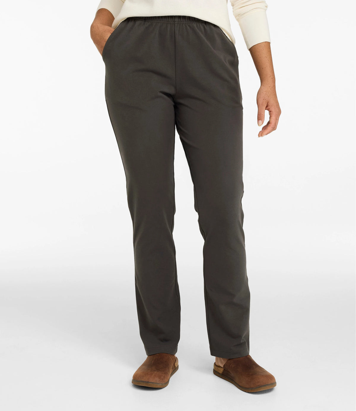 Women's High-Rise Stretch Tapered Pants - Taupe