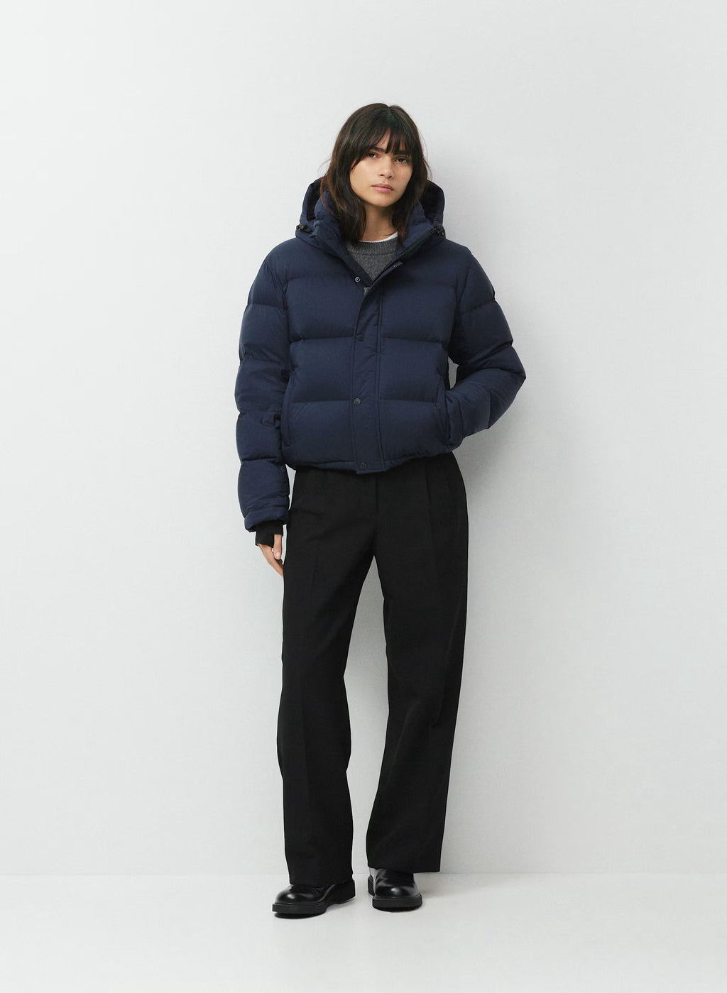 Short Down Puffer Jacket - Blue