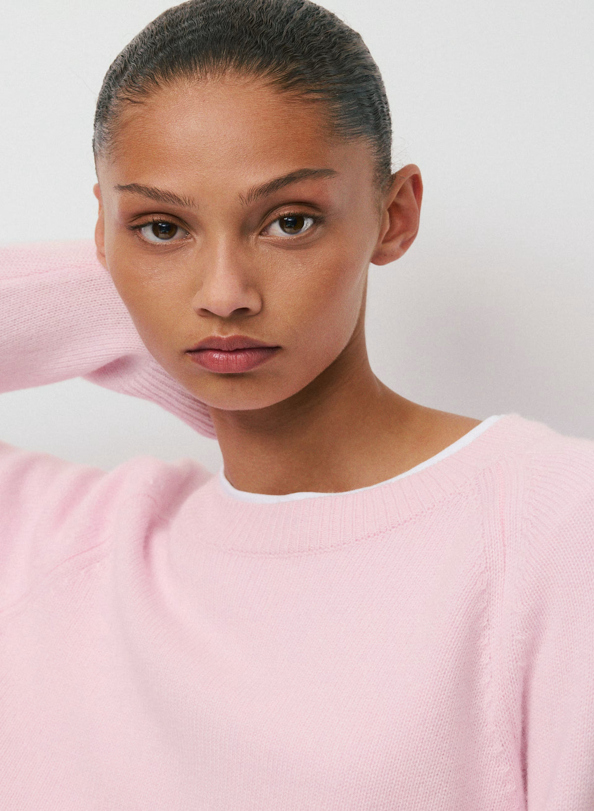 Wool Cashmere Raglan Sweater - Olive