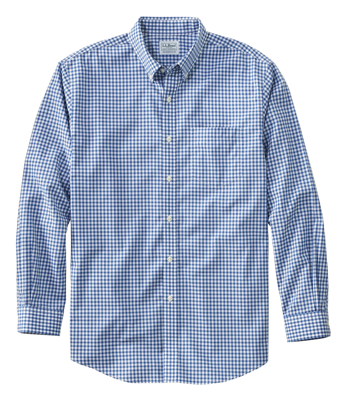 Men's Cotton Check Button-Down Shirt - Light Gold