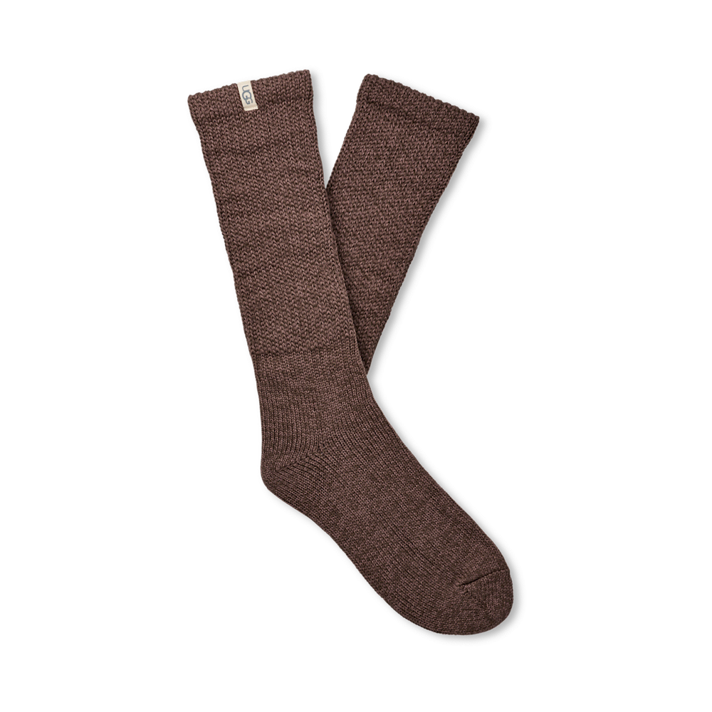 Slouchy Cotton Blend Crew Socks - Allspice