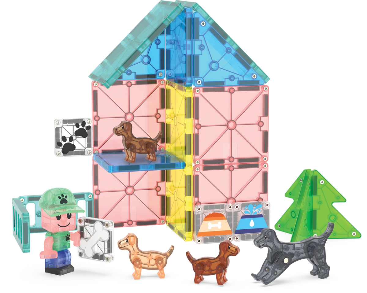 27-Piece Dog Park Magnetic Building Set