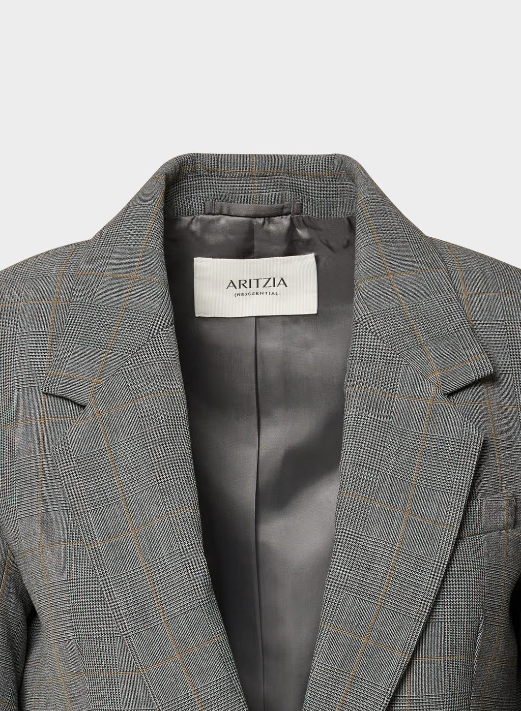 Single-Breasted Stretch Blazer - Check