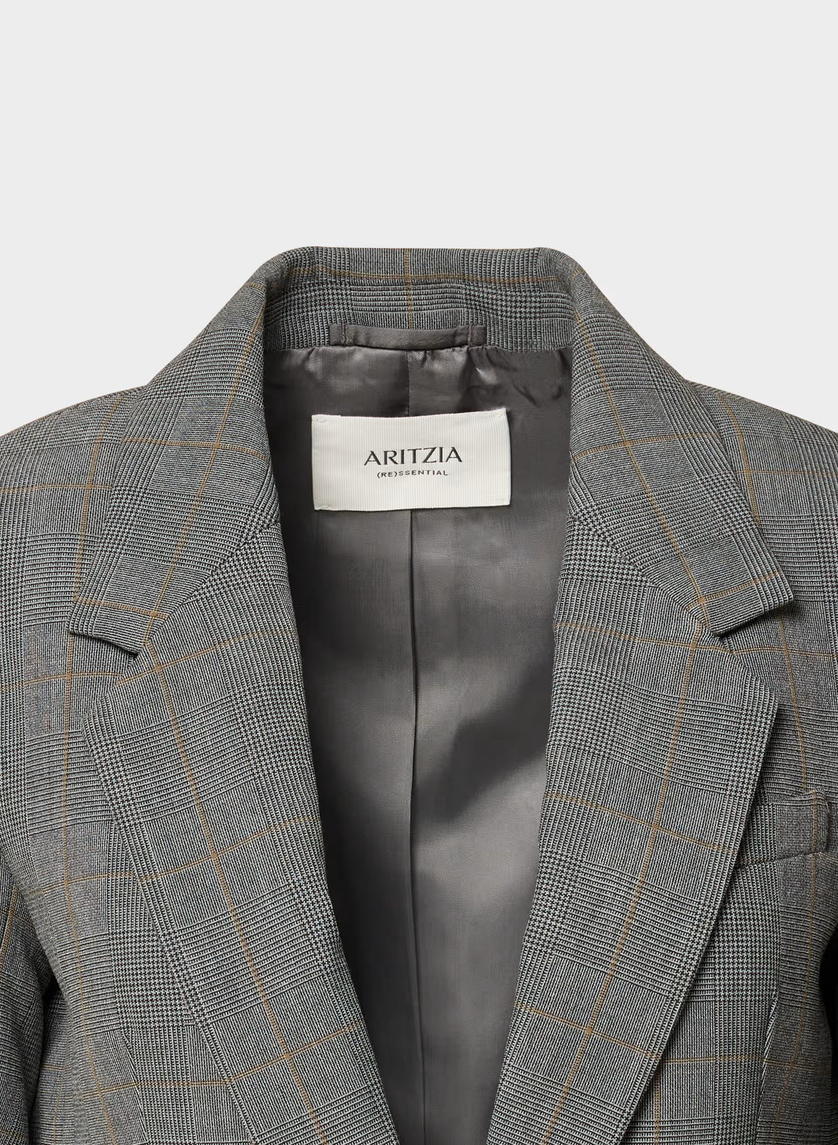 Single-Breasted Stretch Blazer - Check
