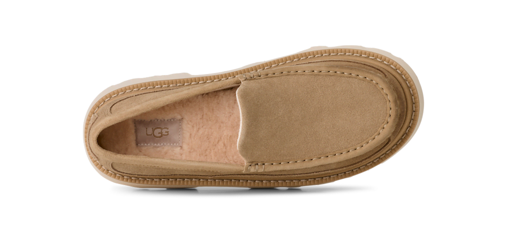 Men's Suede Lug Sole Slipper - Mustard
