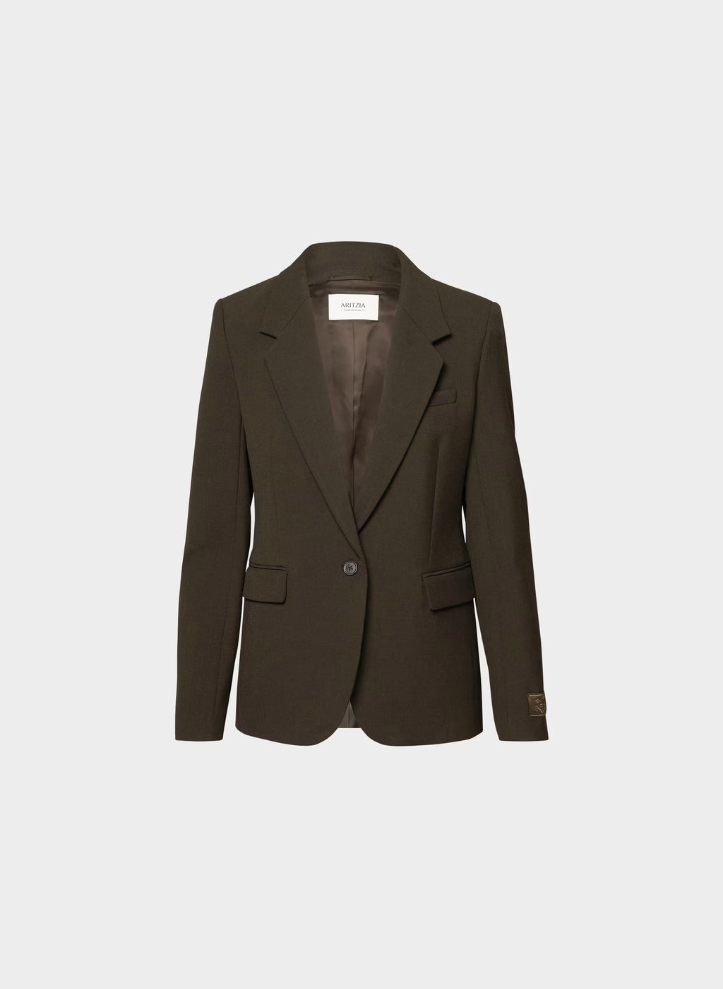 Single-Breasted Stretch Blazer - Check
