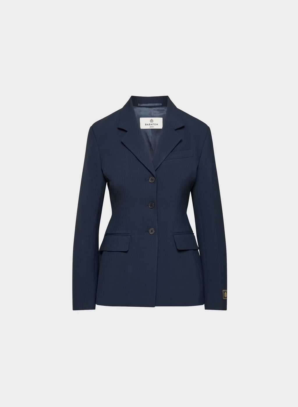 Single-Breasted Stretch Blazer - Brown Check