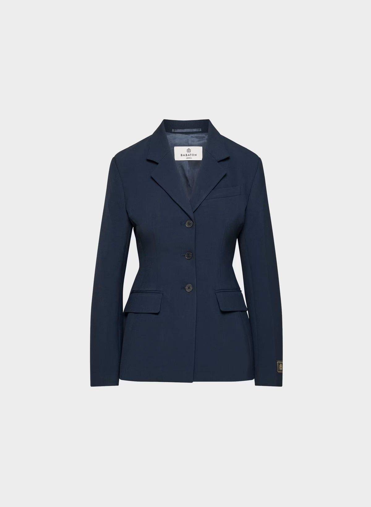 Single-Breasted Stretch Blazer - Brown Check