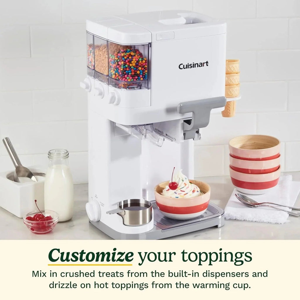 Cuisinart Soft Serve Ice Cream Maker, 1.5 Quarts, White - ICE-48