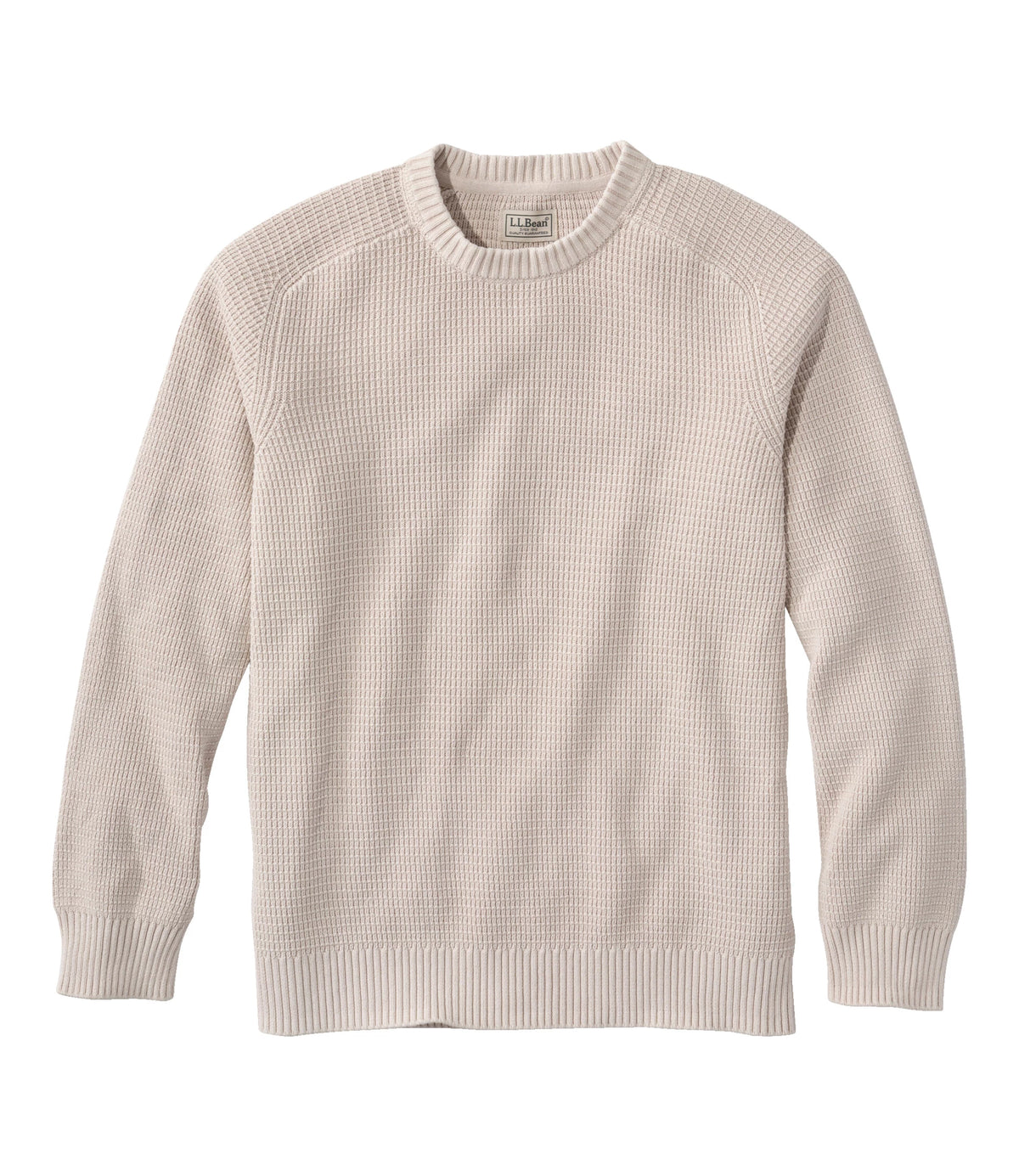 Men's Textured Cotton Crewneck Sweater - Sienna