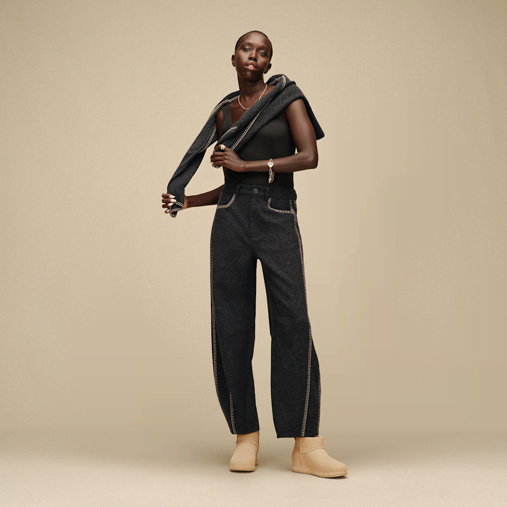 Women's Mid-Rise Barrel Pants - Black Heather