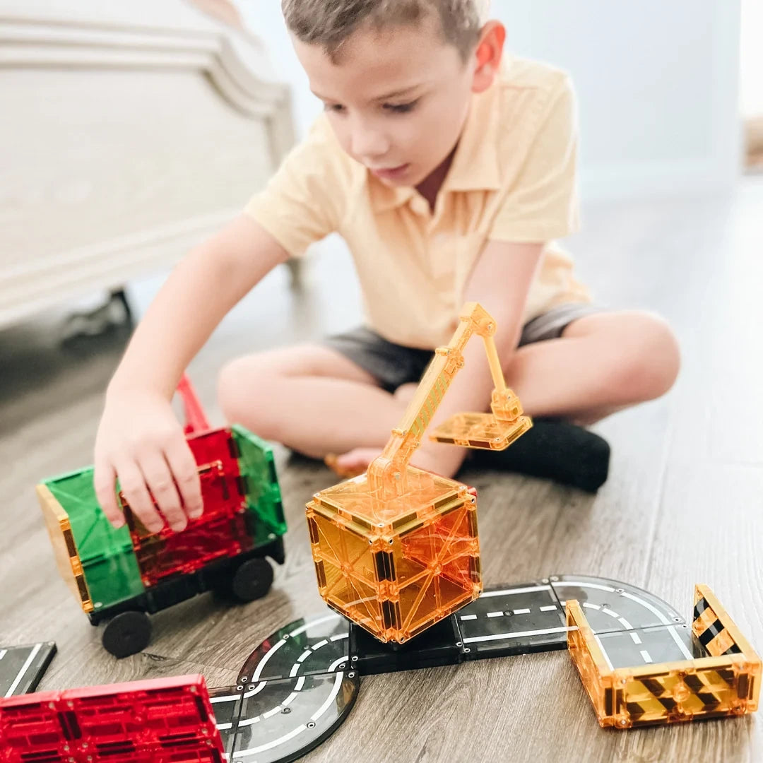 Construction Road Magnetic Building Set - 32 Pieces